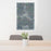 24x36 Warren Pennsylvania Map Print Portrait Orientation in Afternoon Style Behind 2 Chairs Table and Potted Plant