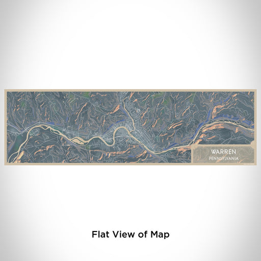 Flat View of Map Custom Warren Pennsylvania Map Enamel Mug in Afternoon