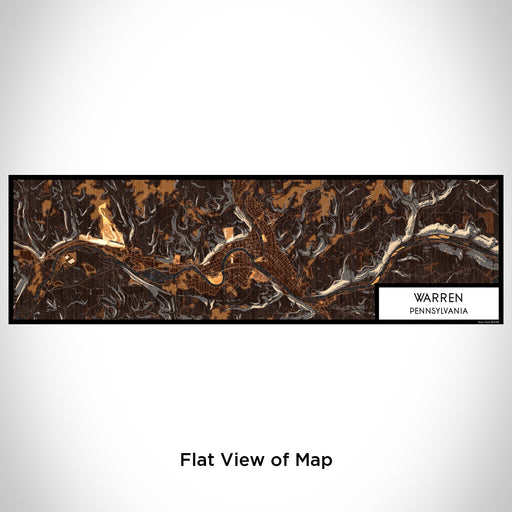 Flat View of Map Custom Warren Pennsylvania Map Enamel Mug in Ember