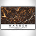 Warren Pennsylvania Map Print Landscape Orientation in Ember Style With Shaded Background