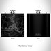 Rendered View of Warren Pennsylvania Map Engraving on 6oz Stainless Steel Flask in Black