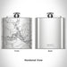Rendered View of Warren Pennsylvania Map Engraving on 6oz Stainless Steel Flask