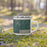 Right View Custom Warrenton North Carolina Map Enamel Mug in Afternoon on Grass With Trees in Background