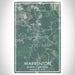 Warrenton North Carolina Map Print Portrait Orientation in Afternoon Style With Shaded Background