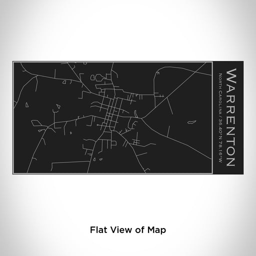 Rendered View of Warrenton North Carolina Map Engraving on 17oz Stainless Steel Insulated Cola Bottle in Black