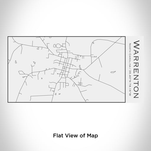 Rendered View of Warrenton North Carolina Map Engraving on 17oz Stainless Steel Insulated Cola Bottle in White