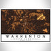 Warrenton North Carolina Map Print Landscape Orientation in Ember Style With Shaded Background