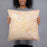 Person holding 18x18 Custom Warrenton North Carolina Map Throw Pillow in Watercolor