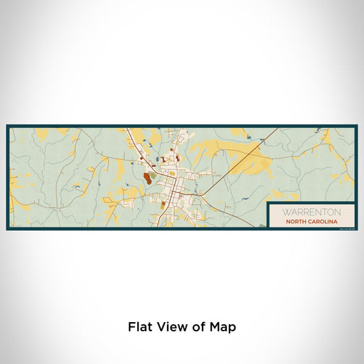 Flat View of Map Custom Warrenton North Carolina Map Enamel Mug in Woodblock