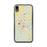 Custom iPhone XR Warrenton North Carolina Map Phone Case in Woodblock