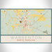 Warrenton North Carolina Map Print Landscape Orientation in Woodblock Style With Shaded Background