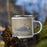 Right View Custom Warrenton Oregon Map Enamel Mug in Afternoon on Grass With Trees in Background
