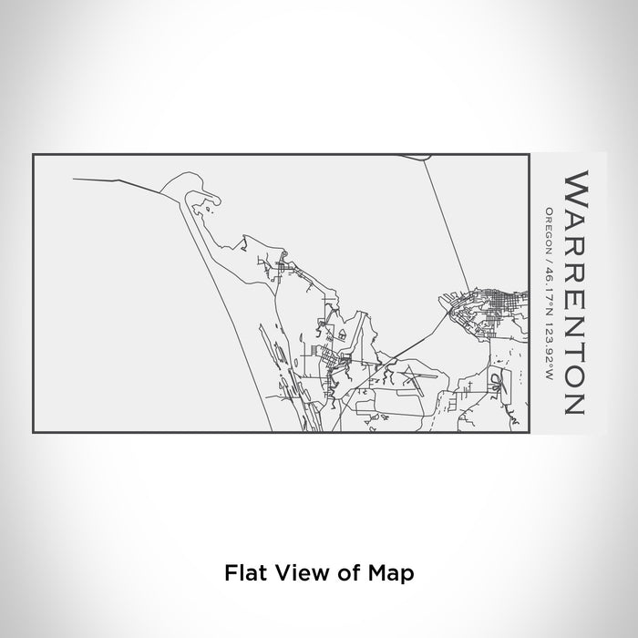 Rendered View of Warrenton Oregon Map Engraving on 17oz Stainless Steel Insulated Cola Bottle in White