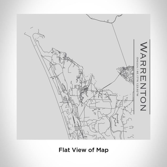 Rendered View of Warrenton Oregon Map Engraving on 17oz Stainless Steel Insulated Tumbler