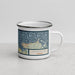 Right View Custom Warrenton Oregon Map Enamel Mug in Woodblock