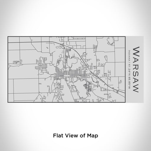 Rendered View of Warsaw Indiana Map Engraving on 17oz Stainless Steel Insulated Cola Bottle