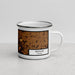 Right View Custom Warsaw Indiana Map Enamel Mug in Ember