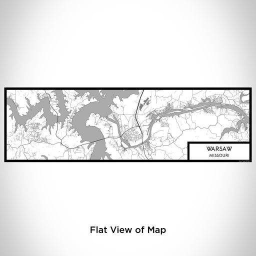 Flat View of Map Custom Warsaw Missouri Map Enamel Mug in Classic