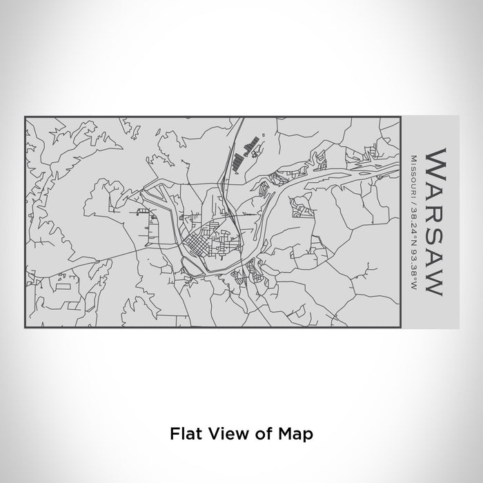 Rendered View of Warsaw Missouri Map Engraving on 17oz Stainless Steel Insulated Cola Bottle