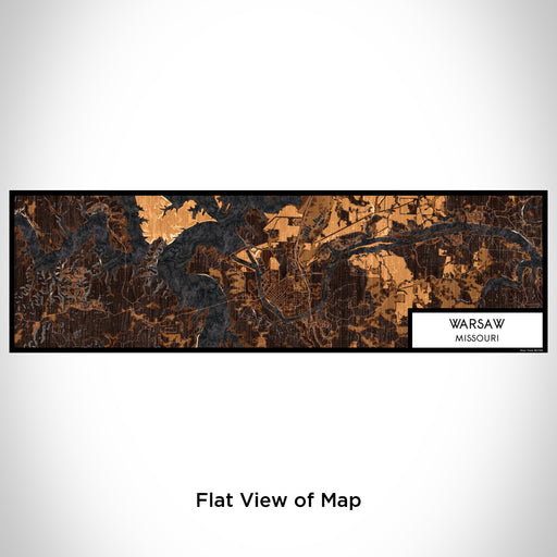 Flat View of Map Custom Warsaw Missouri Map Enamel Mug in Ember