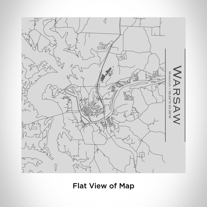 Rendered View of Warsaw Missouri Map Engraving on 17oz Stainless Steel Insulated Tumbler