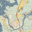 Warsaw Missouri Map Print in Woodblock Style Zoomed In Close Up Showing Details