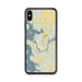 Custom iPhone XS Max Warsaw Missouri Map Phone Case in Woodblock