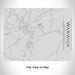 Rendered View of Warwick New York Map Engraving on 20oz Stainless Steel Insulated Bottle with Bamboo Top