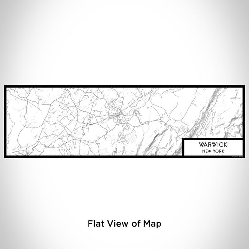 Flat View of Map Custom Warwick New York Map Enamel Mug in Classic