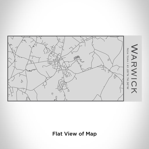 Rendered View of Warwick New York Map Engraving on 17oz Stainless Steel Insulated Cola Bottle
