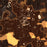 Warwick New York Map Print in Ember Style Zoomed In Close Up Showing Details