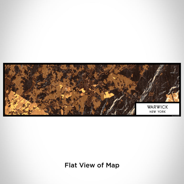 Flat View of Map Custom Warwick New York Map Enamel Mug in Ember
