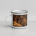 Left View Custom Warwick New York Map Enamel Mug in Ember
