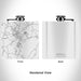 Rendered View of Warwick New York Map Engraving on 6oz Stainless Steel Flask in White