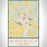 Warwick New York Map Print Portrait Orientation in Woodblock Style With Shaded Background