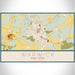 Warwick New York Map Print Landscape Orientation in Woodblock Style With Shaded Background
