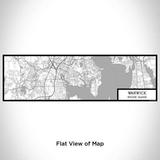 Flat View of Map Custom Warwick Rhode Island Map Enamel Mug in Classic