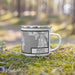 Right View Custom Warwick Rhode Island Map Enamel Mug in Classic on Grass With Trees in Background