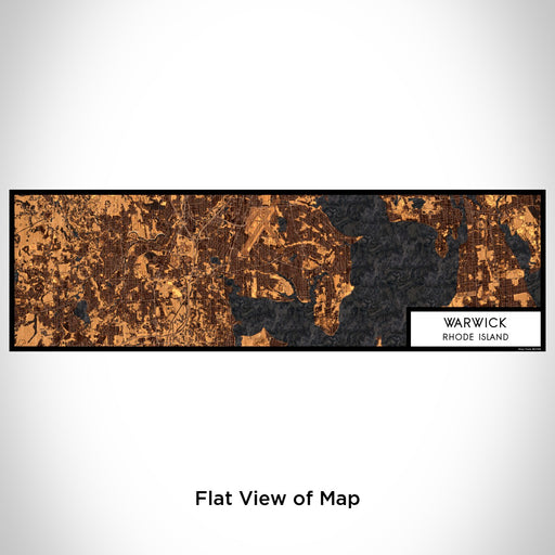 Flat View of Map Custom Warwick Rhode Island Map Enamel Mug in Ember
