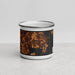 Front View Custom Warwick Rhode Island Map Enamel Mug in Ember