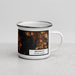 Right View Custom Warwick Rhode Island Map Enamel Mug in Ember
