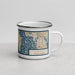 Right View Custom Warwick Rhode Island Map Enamel Mug in Woodblock