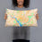 Person holding 20x12 Custom Washington D.C Map Throw Pillow in Watercolor