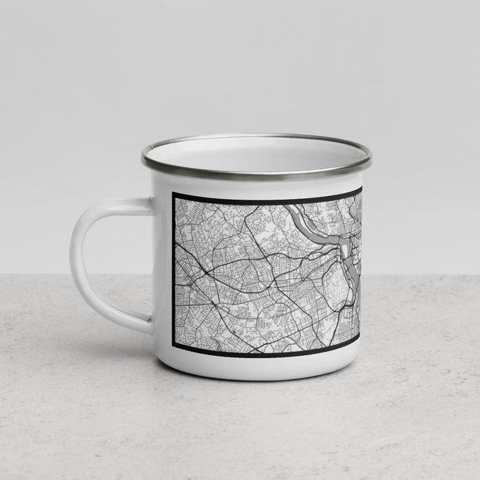 Left View Custom Washington District of Columbia Map Enamel Mug in Classic