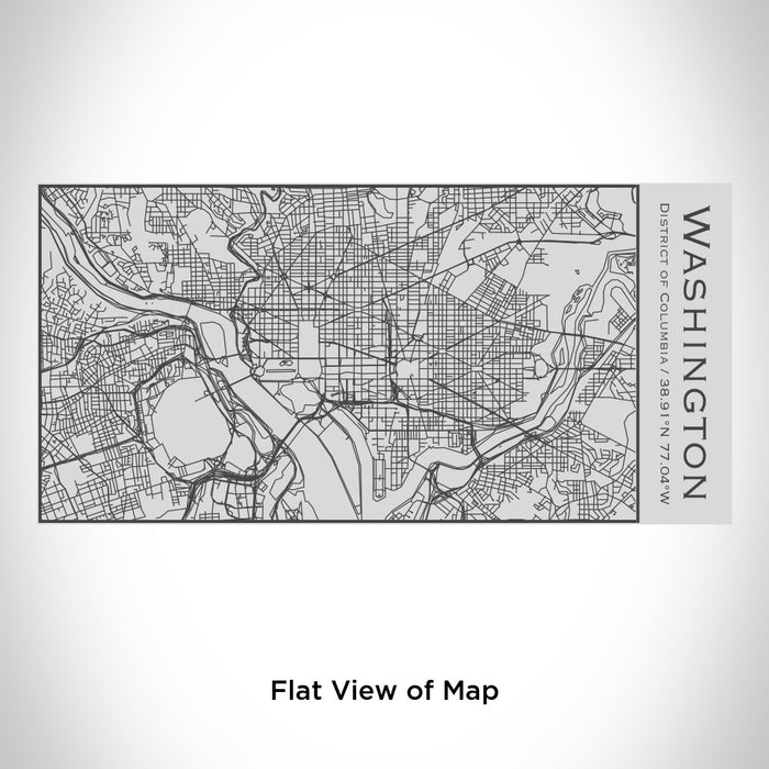 Rendered View of Washington District of Columbia Map Engraving on 17oz Stainless Steel Insulated Cola Bottle