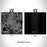 Rendered View of Washington District of Columbia Map Engraving on 6oz Stainless Steel Flask in Black