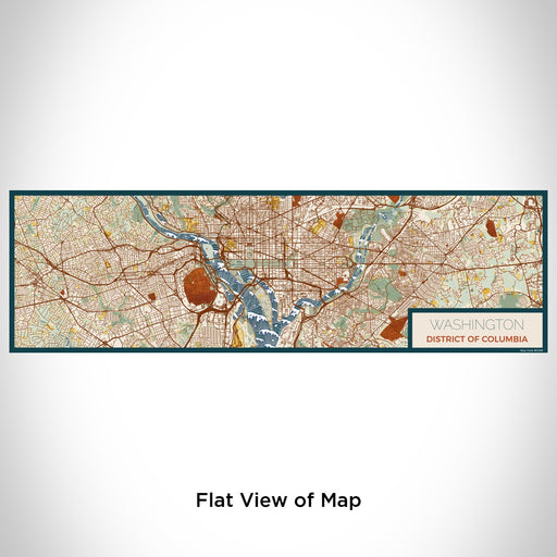 Flat View of Map Custom Washington District of Columbia Map Enamel Mug in Woodblock