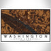 Washington North Carolina Map Print Landscape Orientation in Ember Style With Shaded Background
