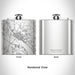 Rendered View of Washington North Carolina Map Engraving on 6oz Stainless Steel Flask