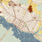 Washington North Carolina Map Print in Woodblock Style Zoomed In Close Up Showing Details